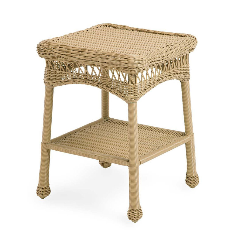 Plow & Hearth Tangier Wicker/Rattan Side Table & Reviews | Wayfair